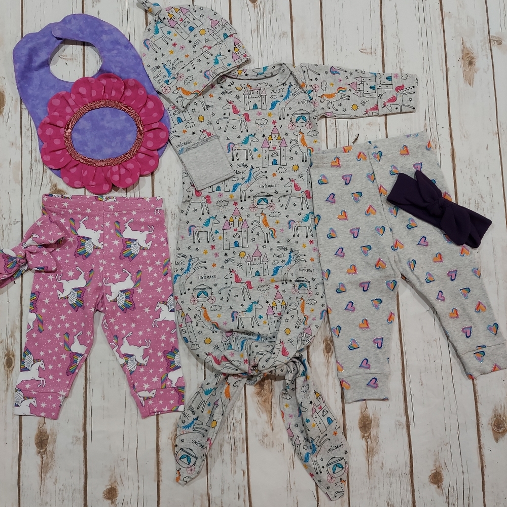 Baby Unicorn Sleeper Set plus 2 Leggings